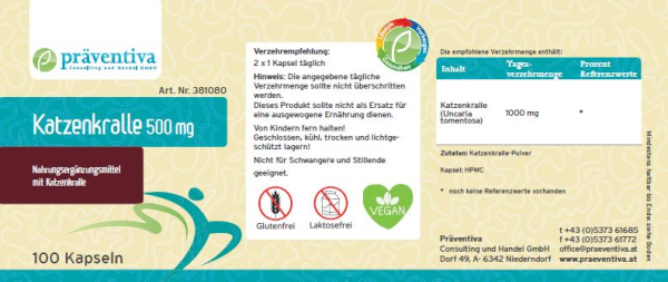 Katzenkralle 500 mg (100)